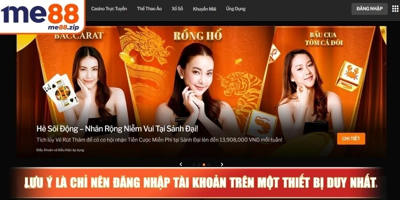 Lưu ý là chỉ nên đăng nhập tài khoản trên một thiết bị duy nhất