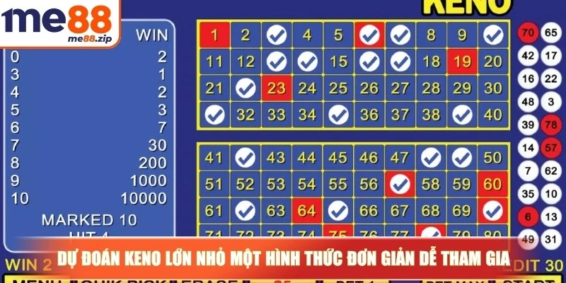 Dự đoán Keno lớn nhỏ một hình thức đơn giản dễ tham gia